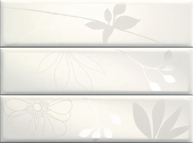 CIR Flair Inserto Bianco S/3, панно (3 шт.) ARTCERAMICA - АРТКЕРАМИКА