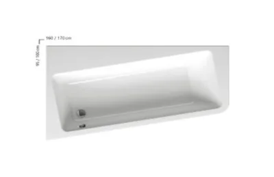 Ванна Ravak 10° 160x100 L арт. C831000000 АКВАМЕТРИЯ