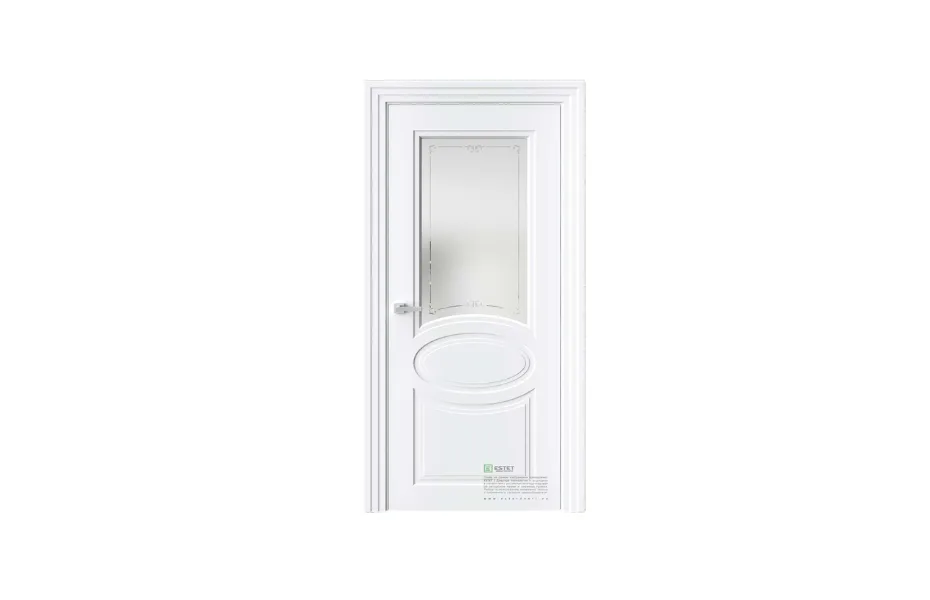 Межкомнатная дверь Novella N39 RAL9003 стекло 7 ДВЕРЕЙ