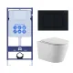 Set AQUATEK ВЕГА (рама AQUATEK Standard INS-0000012 с звукоиз.прокладкой+крепеж KKI-0000002+кнопкаKDI-0000012+унитаз ВЕГА AQ1905-00 с крышкой-сиденьем САНТЕХСИЛА