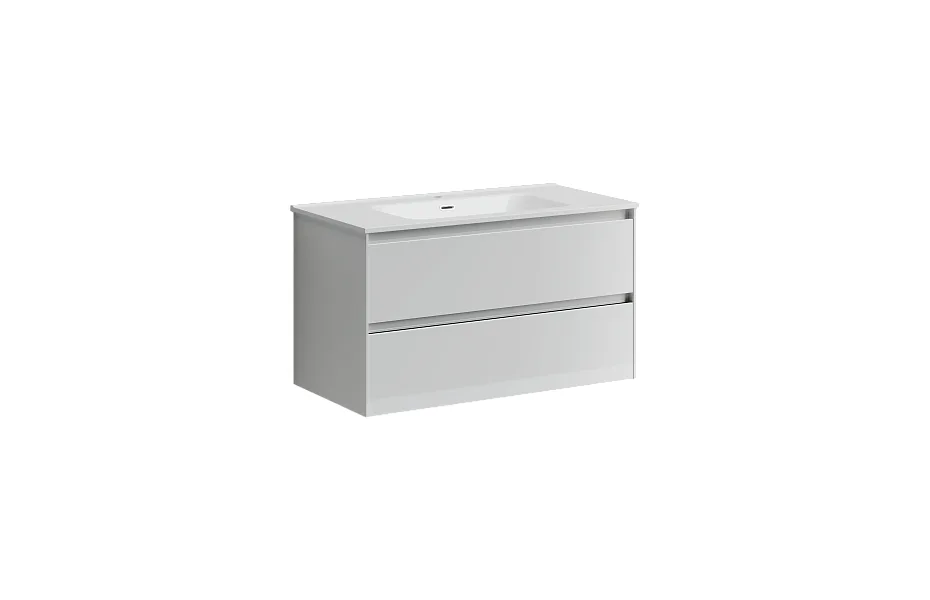 Тумба с раковиной Sancos Cento, 89 см., эмаль белый, CN90W МОСПЛИТКА