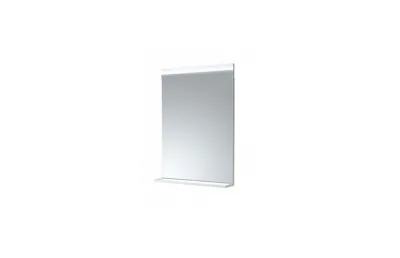 Зеркало Aquaton Рене 1A222302NR010 60 x 85 см настенное с подсветкой, цвет белый/грецкий орех МОСПЛИТКА