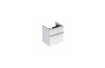 Тумба с раковиной Geberit Smyle Square 60 белая (500.352.00.1 + 500.229.01.1) МОСПЛИТКА