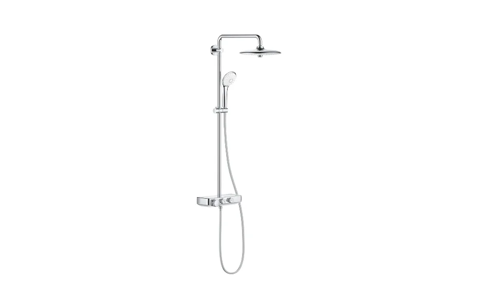 GROHE Euphoria SmartControl 260 MONO Душевая система с термостатом, настенный монтаж, полочка, 2 кнопки управления, Хром АТЕЛЬЕ ВАННОЙ КОМНАТЫ. САМАРА