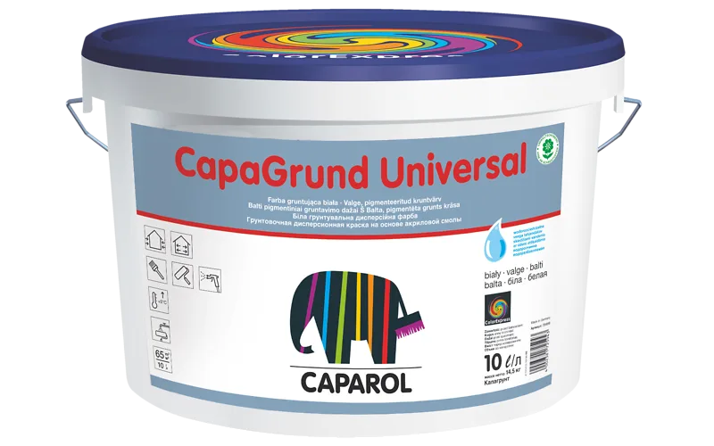Грунтовка для наружных и внутренних работ Caparol CapaGrund Universal, 10 л КАПАРОЛ ЦЕНТР САМАРА