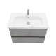 Тумба подвесная ELECTRA 80 под умыв-к Creavit Ideal 80, хромикс серебро, LE-WCAB-80-123 56,50x77,40, светло-серый LAPARET