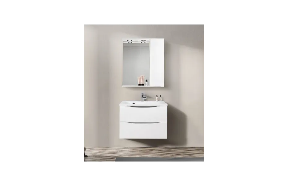 BELBAGNO Marino Шкаф зеркальный подвесной с одной распашной дверцей с доводчиками, с подсветкой, правосторонний АТЕЛЬЕ ВАННОЙ КОМНАТЫ. САМАРА
