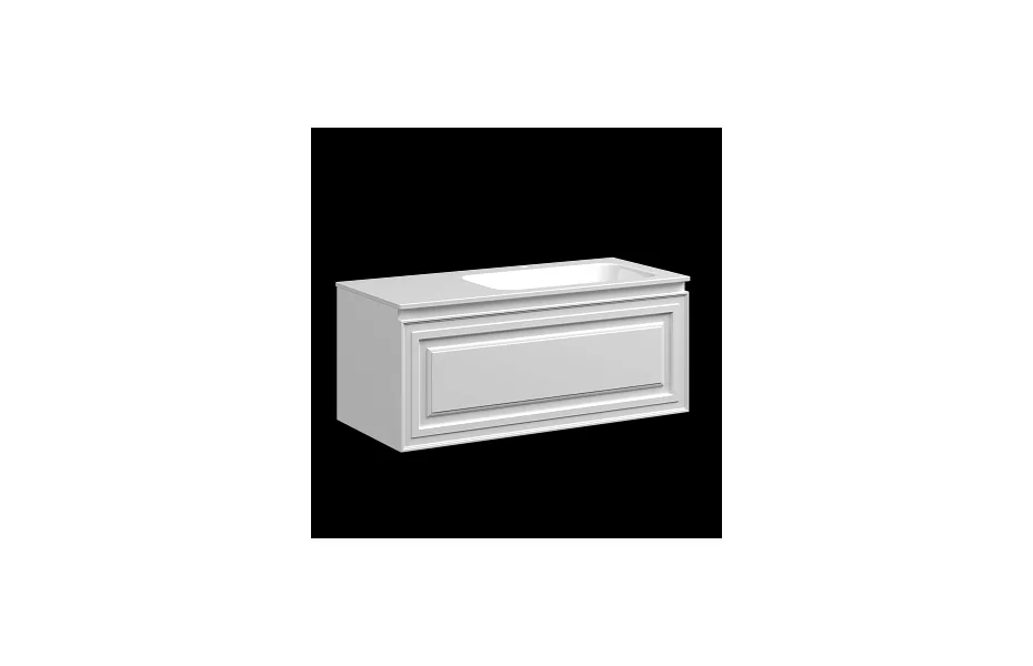 Тумба с раковиной Sancos Very 100 см VR100RW правая, bianco МОСПЛИТКА