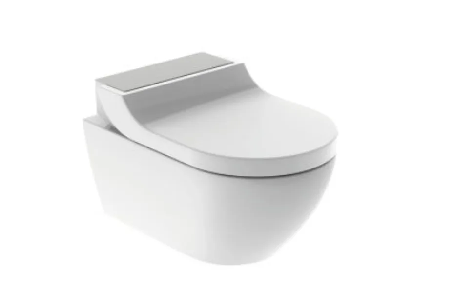 Комплект унитаз и крышка-биде GEBERIT AquaClean Tuma Comfort 146.294.FW.1 (панель нерж. сталь) АКВАМЕТРИЯ