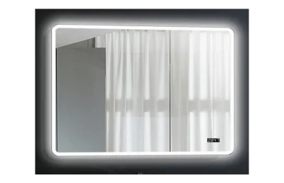 ESBANO Led Зеркало, ШВГ: 120x70х5, LED-подсветка, антизапотевание, часы АТЕЛЬЕ ВАННОЙ КОМНАТЫ. САМАРА