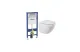 Комплект подвесной безободковый унитаз BelBagno AMANDA BB051CHR, с креплением + инсталляция Am.Pm ProC I012707.0138 с клавишей смыва ProC L, чёрная матовая МОСПЛИТКА