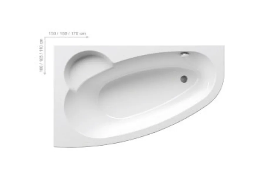 Ванна Ravak Asymmetric 150x100 L C441000000 АКВАМЕТРИЯ