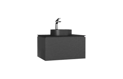 Тумба с раковиной Jorno Stone 100 см Stn.01.100/P/A/JR антрацит МОСПЛИТКА