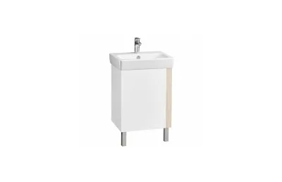 Тумба с раковиной Aquaton Кантри 55 см 1A257601AHB20, белая / дуб верона МОСПЛИТКА