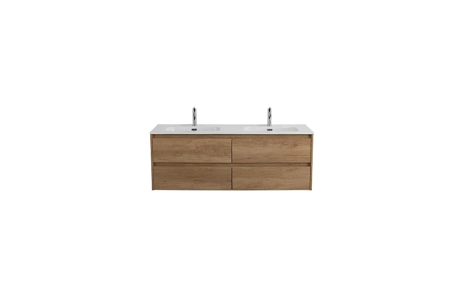 Тумба с раковиной BelBagno Kraft 140 см KRAFT-1400-4C-SO-2-RNN rovere nebrasca nature МОСПЛИТКА