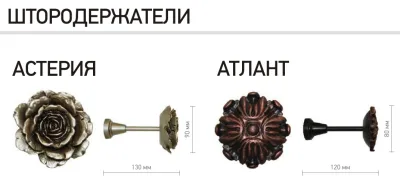 Штородержатель Астерия СТУДИЯ ТЕКСТИЛЯ SHTORS - ШТОРС