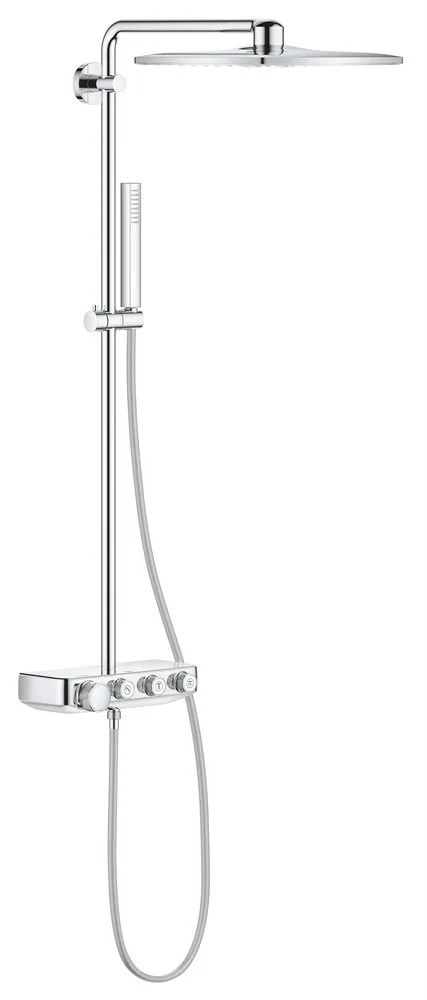 GROHE Euphoria SmartControl 310 DUO Cube Душевая система с термостатом, настенный монтаж, полочка, 3 кнопки управления, Хром АТЕЛЬЕ ВАННОЙ КОМНАТЫ. САМАРА