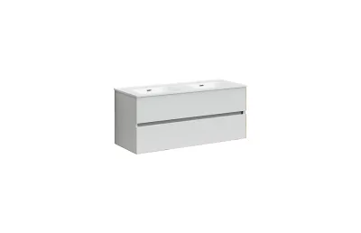 Тумба с раковиной Sancos Urban, 119 см., ламинат белый, UR120-2W МОСПЛИТКА