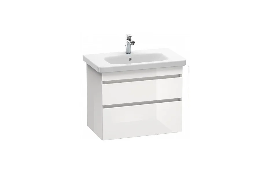 Тумба с раковиной Duravit DuraStyle 80 см DS648102222 белый глянцевый МОСПЛИТКА