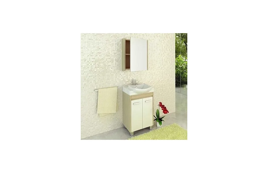 Тумба с раковиной Comforty Киото-60 сосна лоредо 00003123805 МОСПЛИТКА