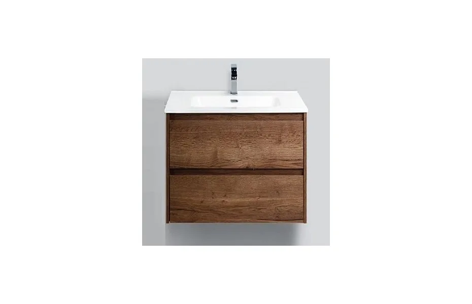 Тумба с раковиной BelBagno KRAFT 39-500/390-2C-SO-RT 50 см, коричневая матовая МОСПЛИТКА