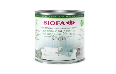 5175 BIOFA ЛАЗУРЬ ДЛЯ ДЕРЕВА НА ВОДНОЙ ОСНОВЕ 10Л - ЦВЕТ ЯШМА БИОФА – САМАРА