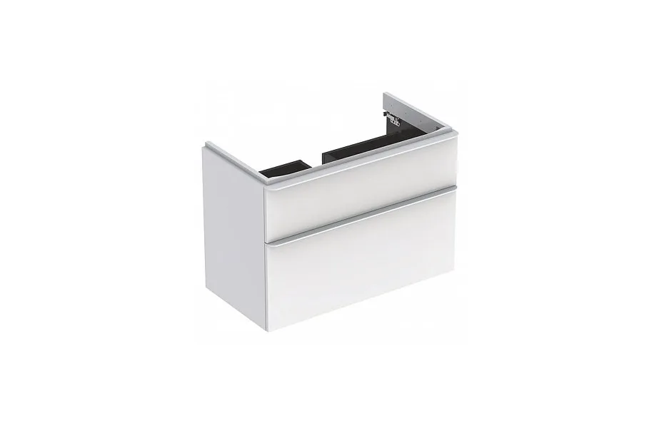Тумба с раковиной Geberit Smyle Square 90 белая (500.354.00.1 + 500.250.01.1) МОСПЛИТКА