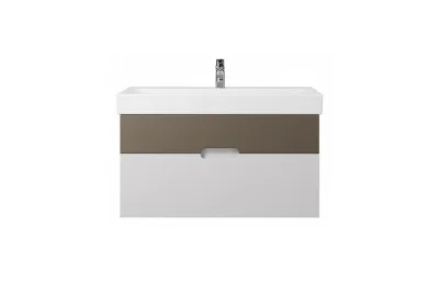 Тумба с раковиной Creto Malibu Capuchino Soft 100 см МОСПЛИТКА