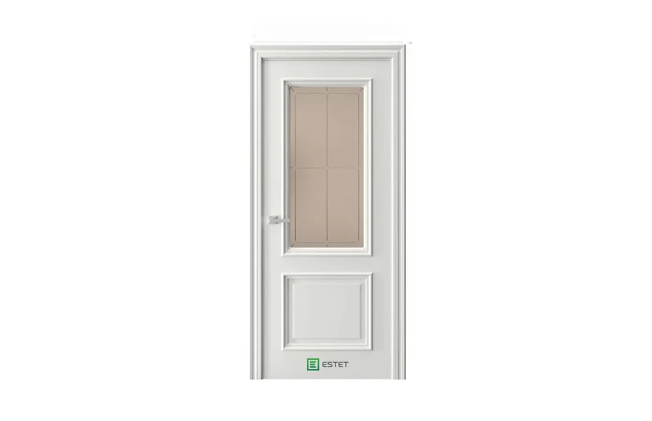 Межкомнатная дверь GL4 RAL9003 стекло 2 7 ДВЕРЕЙ