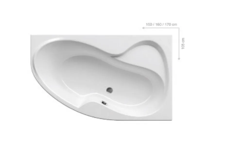 Ванна Ravak Rosa II 150x105 P CJ21000000 (правая) АКВАМЕТРИЯ