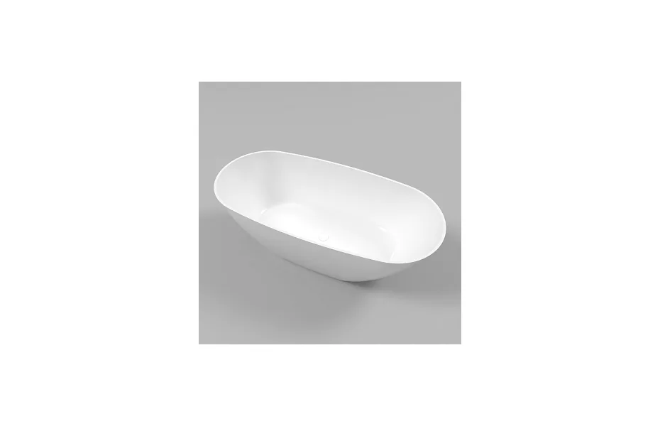 Ванна из искусственного камня 160х75 см Whitecross Onyx D 0207.160075.100 белая глянцевая МОСПЛИТКА