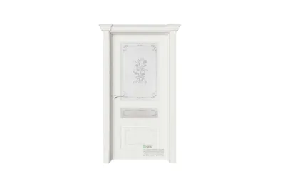 Межкомнатная дверь Provence Мирбо 4 Деко Фрезия Белое дерево стекло 7 ДВЕРЕЙ