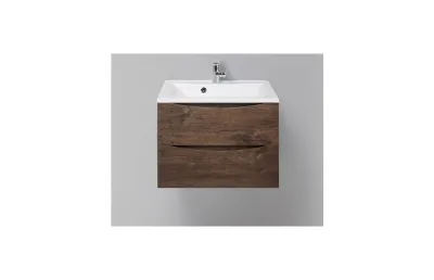 Тумба с раковиной BelBagno Marino MARINO-800-2C-SO-RW-P, 80 х 45 х 55 см, Rovere Moro - темно-коричневый МОСПЛИТКА
