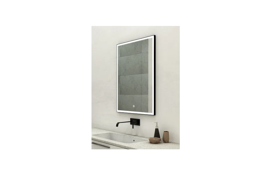 CONTINENT Зеркало "Frame Black LED" c подсветкой АТЕЛЬЕ ВАННОЙ КОМНАТЫ. САМАРА