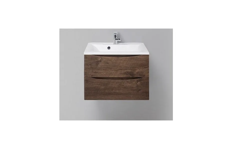 Тумба с раковиной BelBagno Marino MARINO-800-2C-SO-RW-P, 80 х 45 х 55 см, Rovere Moro - темно-коричневый МОСПЛИТКА