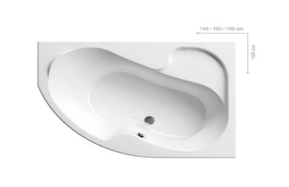 Ванна Ravak Rosa I 140x105 P CV01000000 (правая) АКВАМЕТРИЯ