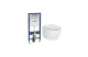 Комплект подвесной безободковый унитаз BelBagno Prospero BB507B + инсталляция Geberit Delta 458.149.21.1 с кнопкой, хром глянцевый МОСПЛИТКА