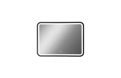 Зеркало Art&Max Genova 120 см AM-Gen-1200-800-DS-F с подсветкой, черный МОСПЛИТКА