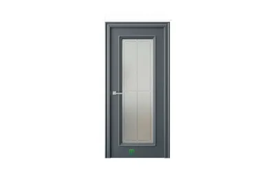 Межкомнатная дверь GL2 RAL7016 стекло 1 7 ДВЕРЕЙ