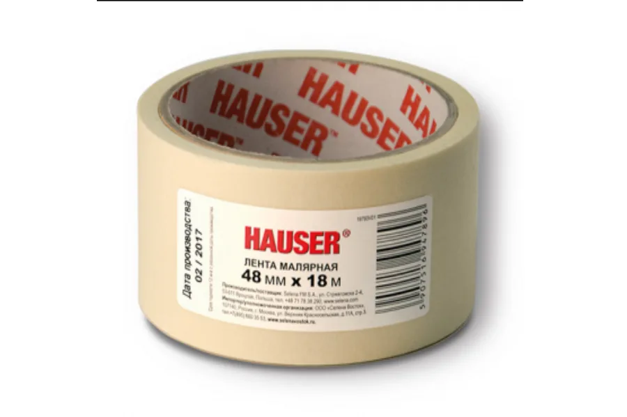Hauser Малярная лента EC белая (48ммх18м) ПЛИНТУС ХОЛЛ