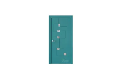 Межкомнатная дверь Perfect P Steel 2 RAL5021 7 ДВЕРЕЙ