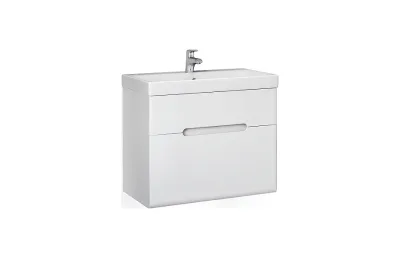Тумба с раковиной Jorno Moduo Slim 60 см Mod.01.60/P/W белая МОСПЛИТКА
