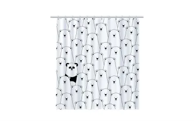 FIXSEN Panda Шторка для ванной, ширина 180 см, цвет черный АТЕЛЬЕ ВАННОЙ КОМНАТЫ. САМАРА