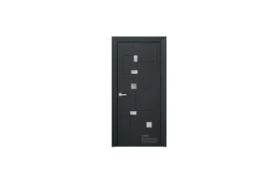 Межкомнатная дверь Perfect P Steel 2 Black 7 ДВЕРЕЙ