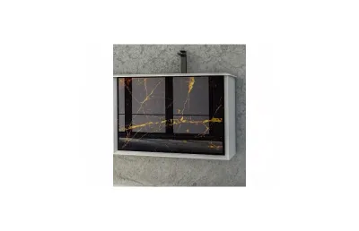 Тумба с раковиной Cezares Bellagio 70 54868 black&gold stone МОСПЛИТКА