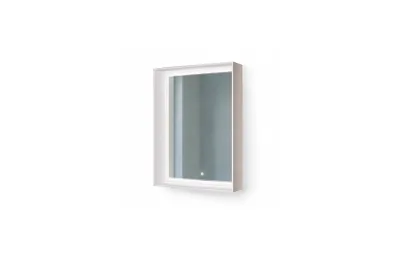 Зеркало Raval Frame Fra.02.60/W, 60 см, с подсветкой, белое МОСПЛИТКА