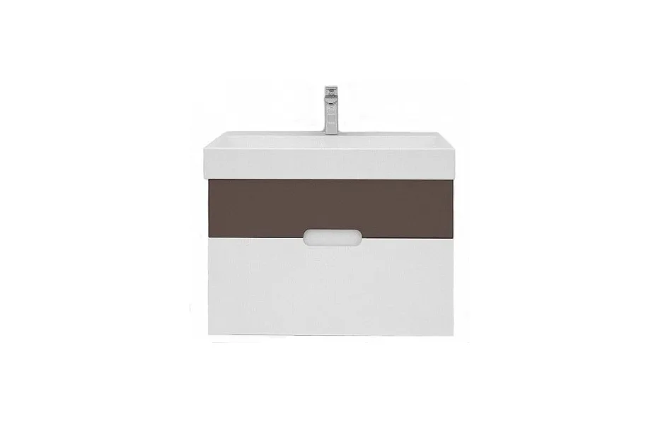 Тумба с раковиной Creto Malibu Chocolate Soft 80 см МОСПЛИТКА