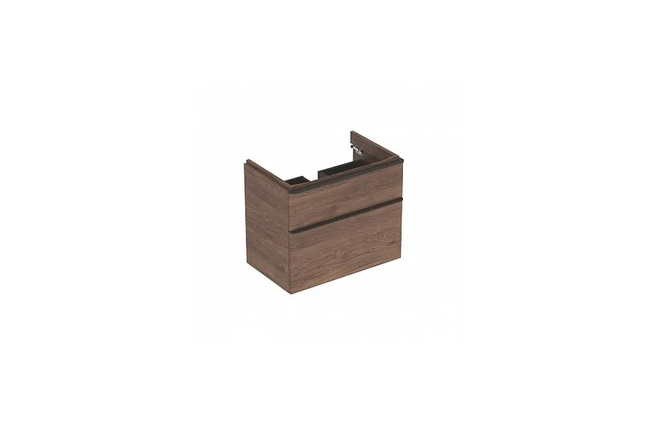 Тумба с раковиной Geberit Smyle Square 75 пекан (500.353.JR.1 + 500.249.01.1) МОСПЛИТКА