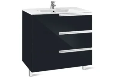 Шкаф под раковину Roca Victoria Nord Black Edition 80x45 ZRU9302833 АКВАМЕТРИЯ