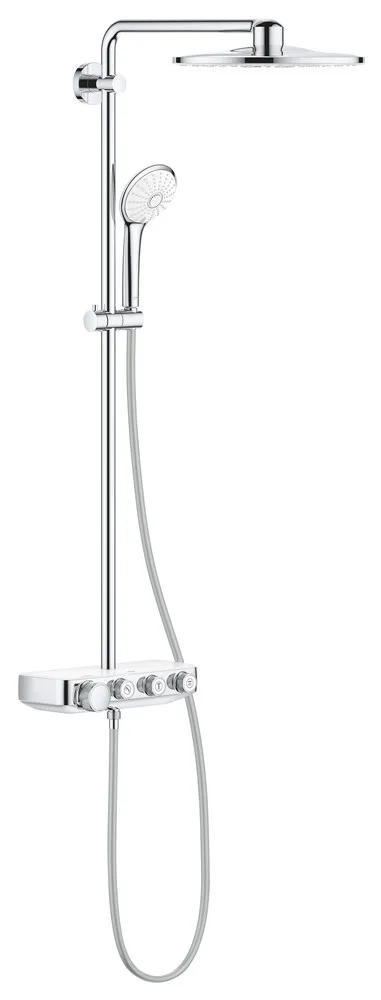 GROHE Euphoria SmartControl 310 DUO Душевая система с термостатом, настенный монтаж, полочка, 3 кнопки управления, Белая луна АТЕЛЬЕ ВАННОЙ КОМНАТЫ. САМАРА